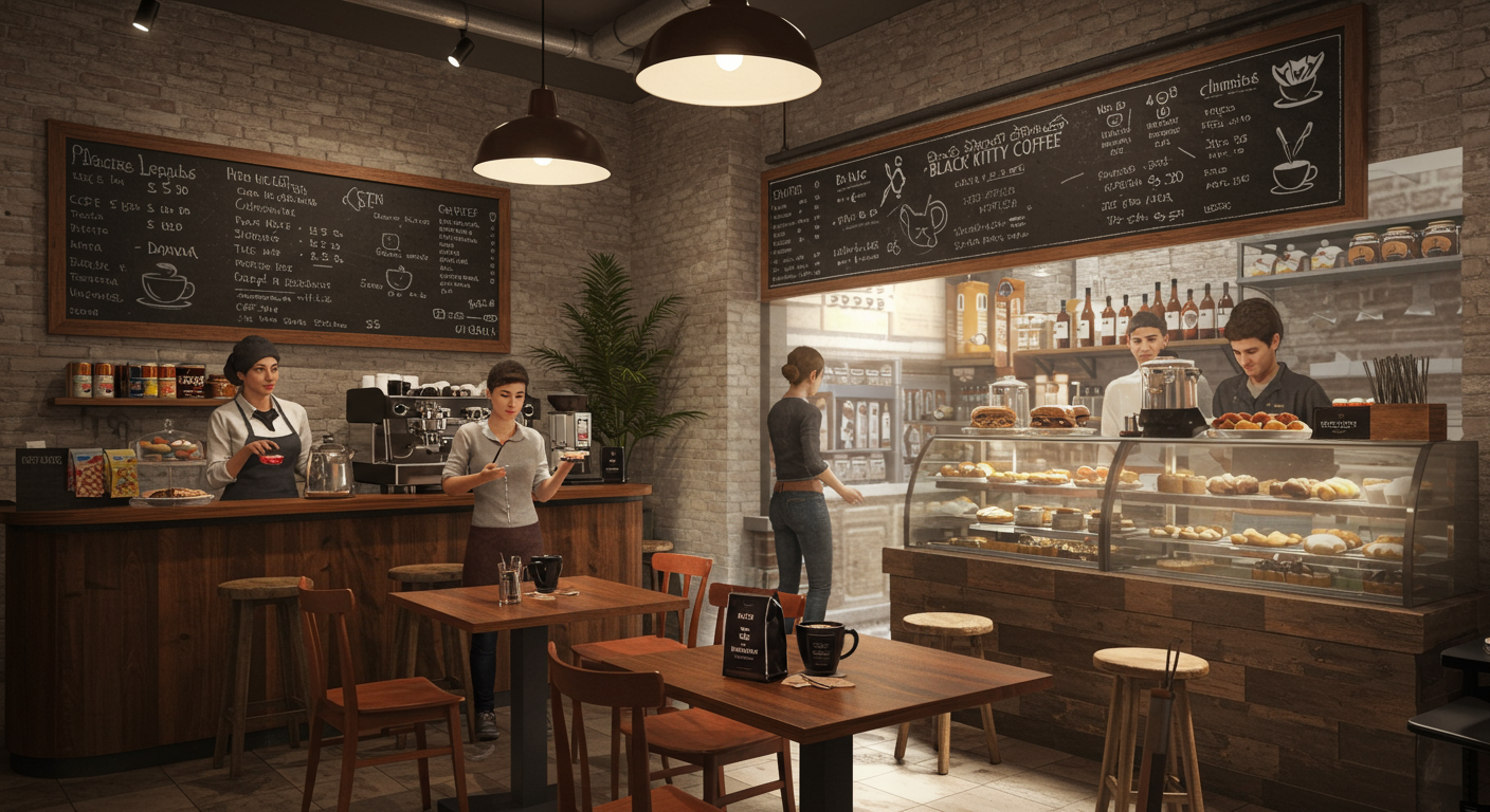 Imagen del caso de éxito de la marca BLACK KITTY COFFEE, que logró su registro de marca en Chile con la asesoría de Proindus tras superar una observación de fondo de INAPI.