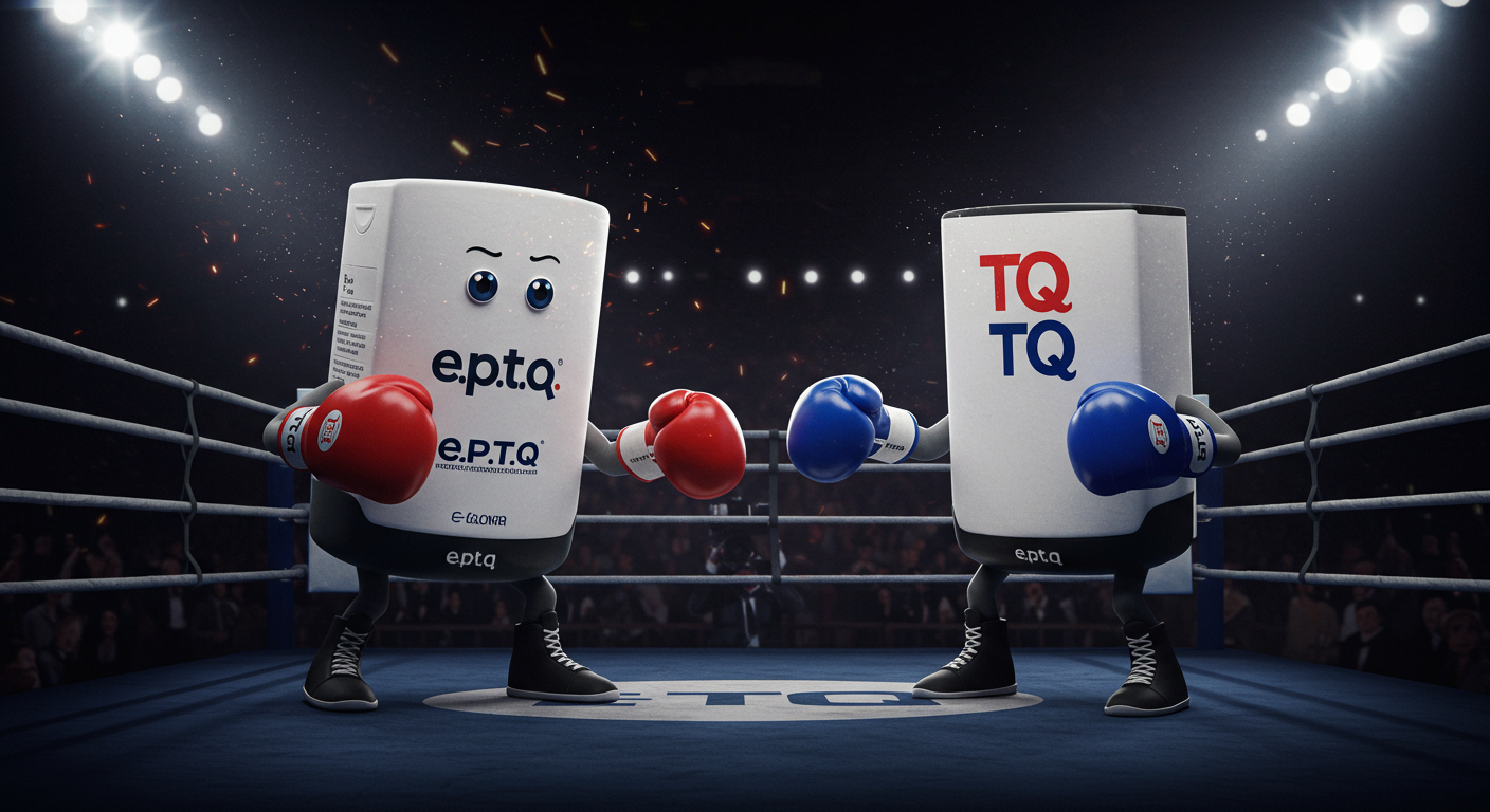 Imagen de éxito en el registro de marca "e.p.t.q" en Chile, obtenida con la asesoría de Proindus tras superar una oposición marcaria.